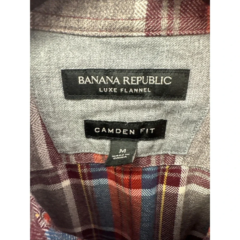 Luxe Flannel ‎ Banana Republic Men's Camden Fit Shirt Size Medium